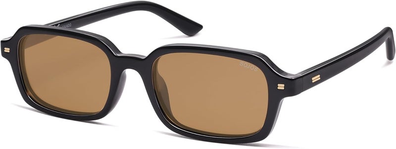 Sojos Trendy Rectangle Polarized Sunglasses Womens Mens, Small Retro Fashion Thin Slim Square Sunnies SJ2610 - Image 1